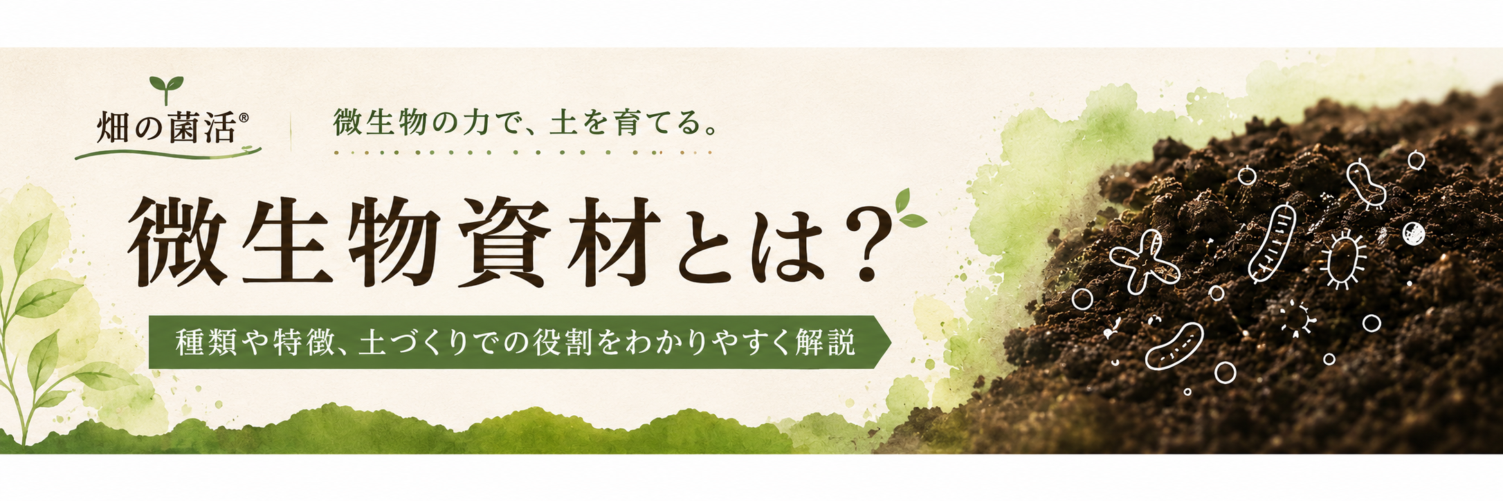 微生物資材とは何かを畑の菌活の考え方で解説する株式会社五光のブログ記事