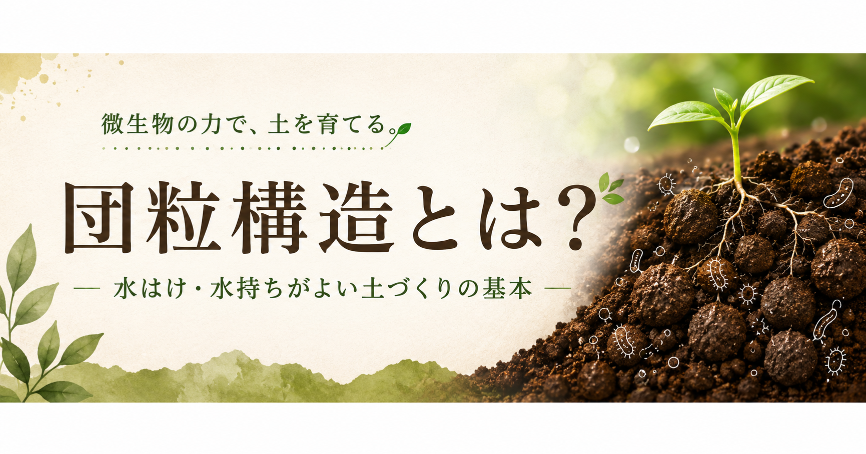 団粒構造とは何かを畑の菌活の考え方で解説する株式会社五光のブログ記事